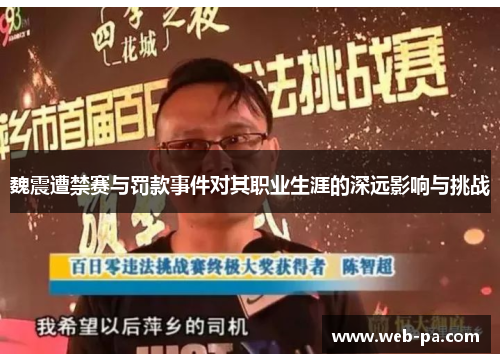 魏震遭禁赛与罚款事件对其职业生涯的深远影响与挑战